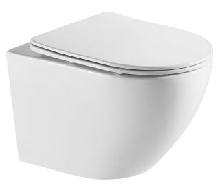 Подвесной унитаз Azario Grado AZ-0046-UQ3 безободковый с быстросъемным сидением микролифт белый